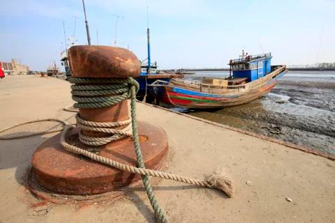 Mooring dolphin Stock Photos