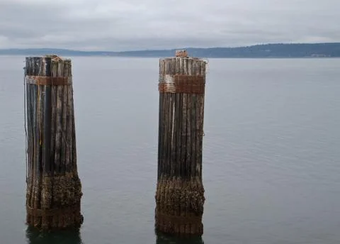 Mooring piers Stock Photos