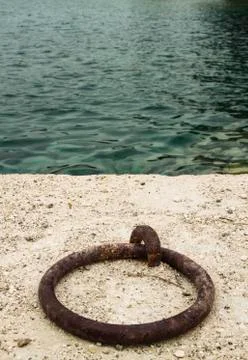 Mooring post Foto stock