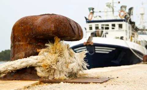 Mooring post Foto stock