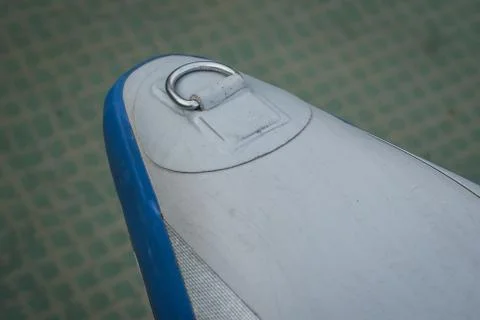 Mooring ring on the bow of the rowing Board, paddle Board close-up, Foto stock