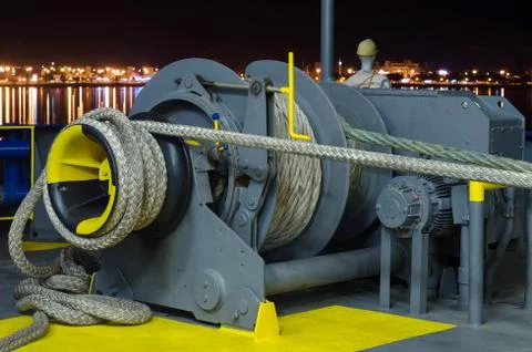 Mooring winch 库存照片