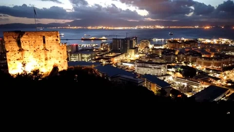Moorish Castle evening timelapse Stock Footage 170567441
