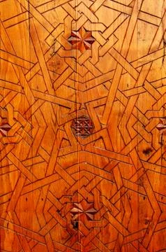 Moorish patterned wood Stock Photos