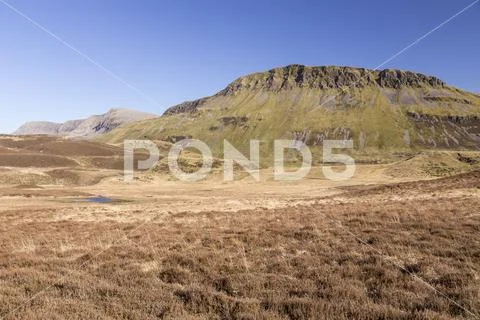 Moorland at Cregennan Lakes, Snowdonia, Wales Stock Photos