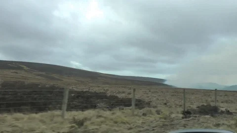 Moorland fire from car Stock-Footage 104312349