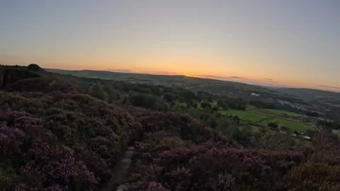 Moorland Sunset Stock Footage 283068424