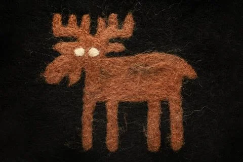 Moose on black Stock Photos