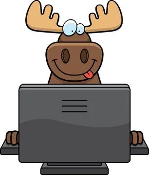 Moose computer Stock Illustration