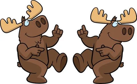 Moose Dancing Stock Illustration