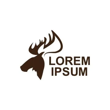 Moose head logo Stock Illustration
