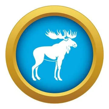 Moose icon blue vector isolated Ilustración de archivo