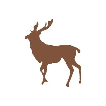 Moose icon. Simple style wild nature poster background symbol. Moose brand .. Stock Illustration