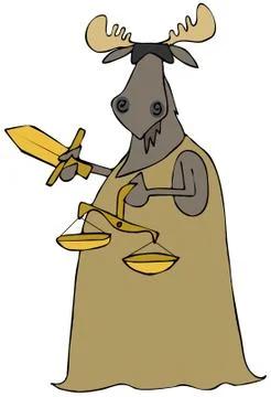 Moose justice Stock Illustration