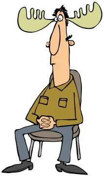 Moose man Illustrazione stock