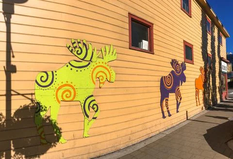 The Moose parade Stock Photos