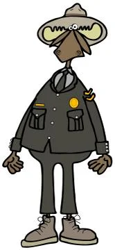 Moose ranger Stock Illustration