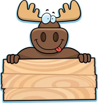 Moose Sign Stock Illustration