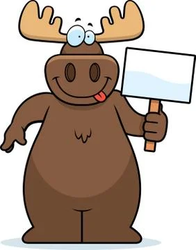 Moose Sign Stock Illustration