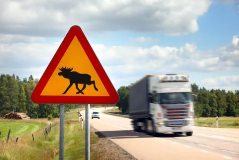 Moose Sign Foto stock