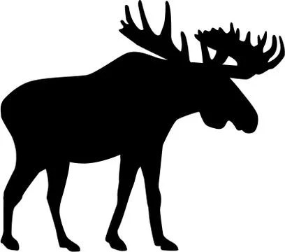 Moose silhouette Illustrazione stock