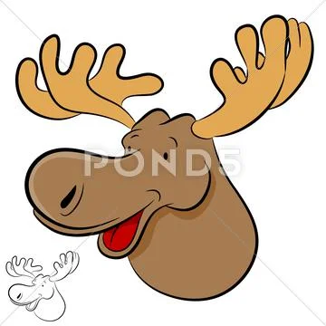 Moose wild animal Stock Illustration