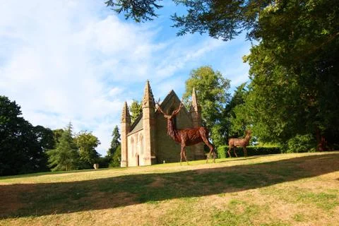 Moot or boot hill on the grounds of scone castle, scotland Stock Photos