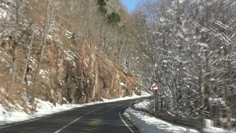 Mooving by the road on car Stock Footage 144472991