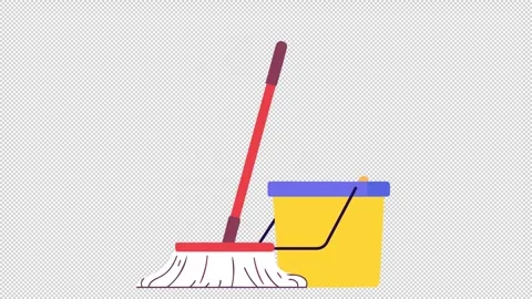Mop and bucket Stock Footage 332389081