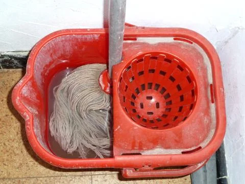 Mop and bucket Stock Photos