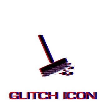 Mop bucket icon flat Illustrazione stock