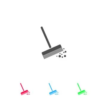 Mop bucket icon flat Stock-Illustration