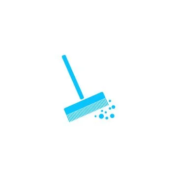 Mop bucket icon flat Stock Illustration