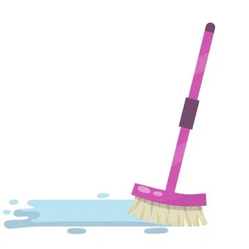 MOP for cleaning house. Object for homework with long handle イラスト素材