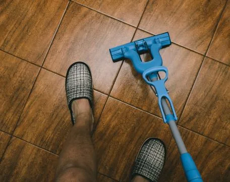 Mop On the Floor Stock Photos