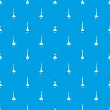 Mop pattern seamless blue Stock Illustration