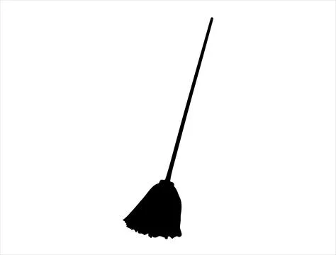 Mop silhouette vector art Stock Illustration