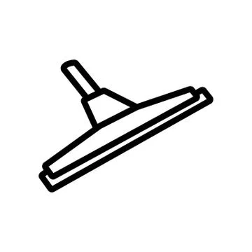 Mop with sponge nozzle icon vector outline illustration Illustrazione stock