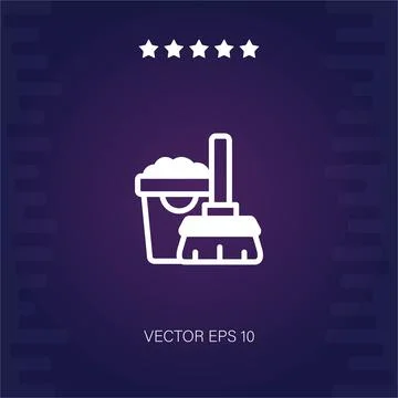 Mop vector icon Stock Illustration