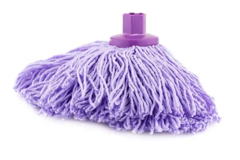 Mop on white Stock Photos