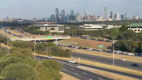 Mopac Austin Texas traffic northbound on 10-2-2025 Stock Footage 318241813
