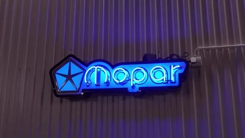 Mopar neon sign Stock Footage 282657938