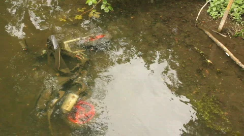 Moped in river 3 스톡 동영상 861961