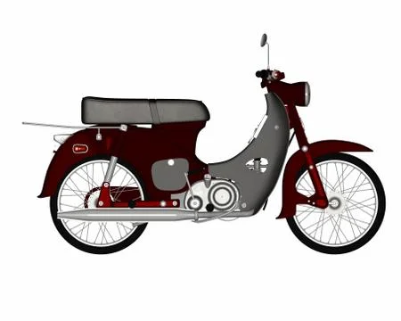 Moped, scooter - 3D render Stock Illustration