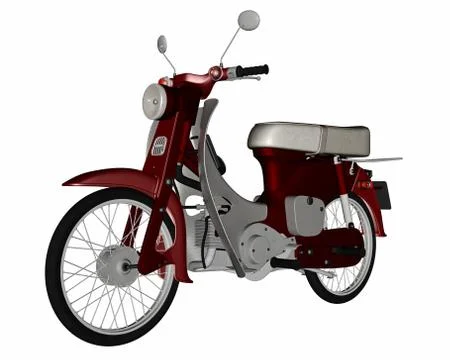Moped, scooter - 3D render Stock Illustration