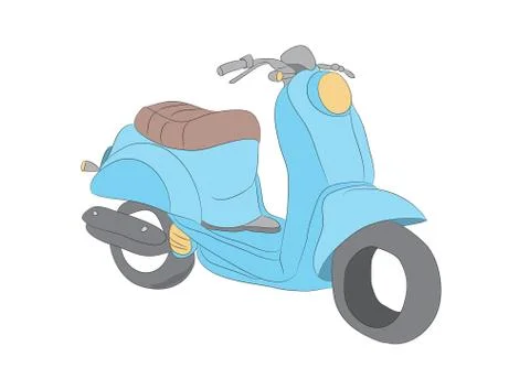 Moped stands color pattern, vector Stock-Illustration