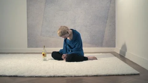 Moping Drunk CEO Stock Illustration