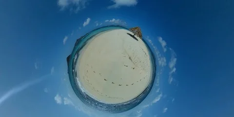 Mopion Island Tiny Planet Caribbean Island Waters St Vincent Stock-Footage 115060810