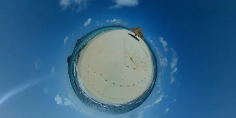 Mopion Island Tiny Planet St Vincent Caribbean Island Waters Video stock 115060500
