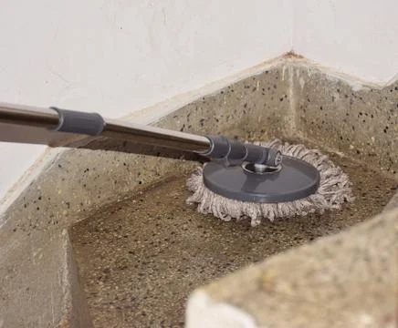Mopping  Stairs Stock Photos